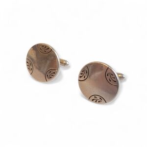 Vintage Swank Midcentury Modern Silver Tone Cufflinks